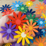 Rainbow Daisy Confetti