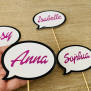 Speech Bubble Name Cupcake Topper