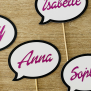 Speech Bubble Name Cupcake Topper