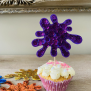 Sequin Slime Cupcake Topper