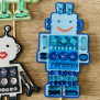 Robot Gem Cupcake Topper