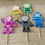 Robot Gem Cupcake Topper