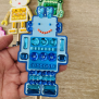 Robot Gem Cupcake Topper