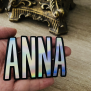 Iridescent Name Sticker