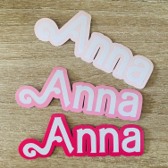 Pink Name Sticker