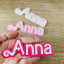 Pink Name Sticker