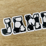 Soccer Name Sticker