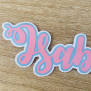 Pink Blue Name Sticker