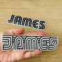 Car Racing Name Sticker