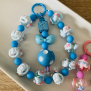 Cute Blue Hand Paint Chain