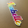 Rainbow Name Sticker