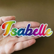 Rainbow Name Sticker