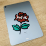 Black Rose Name Sticker