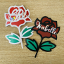 Black Rose Name Sticker