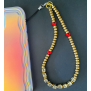 Gold Red Heart Name Chain