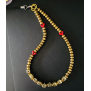 Gold Red Heart Name Chain